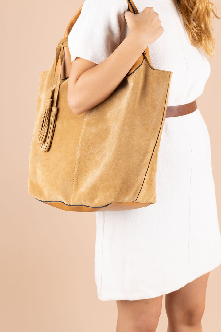 Elena Genuine Suede Shoulder Bag - YC1969S