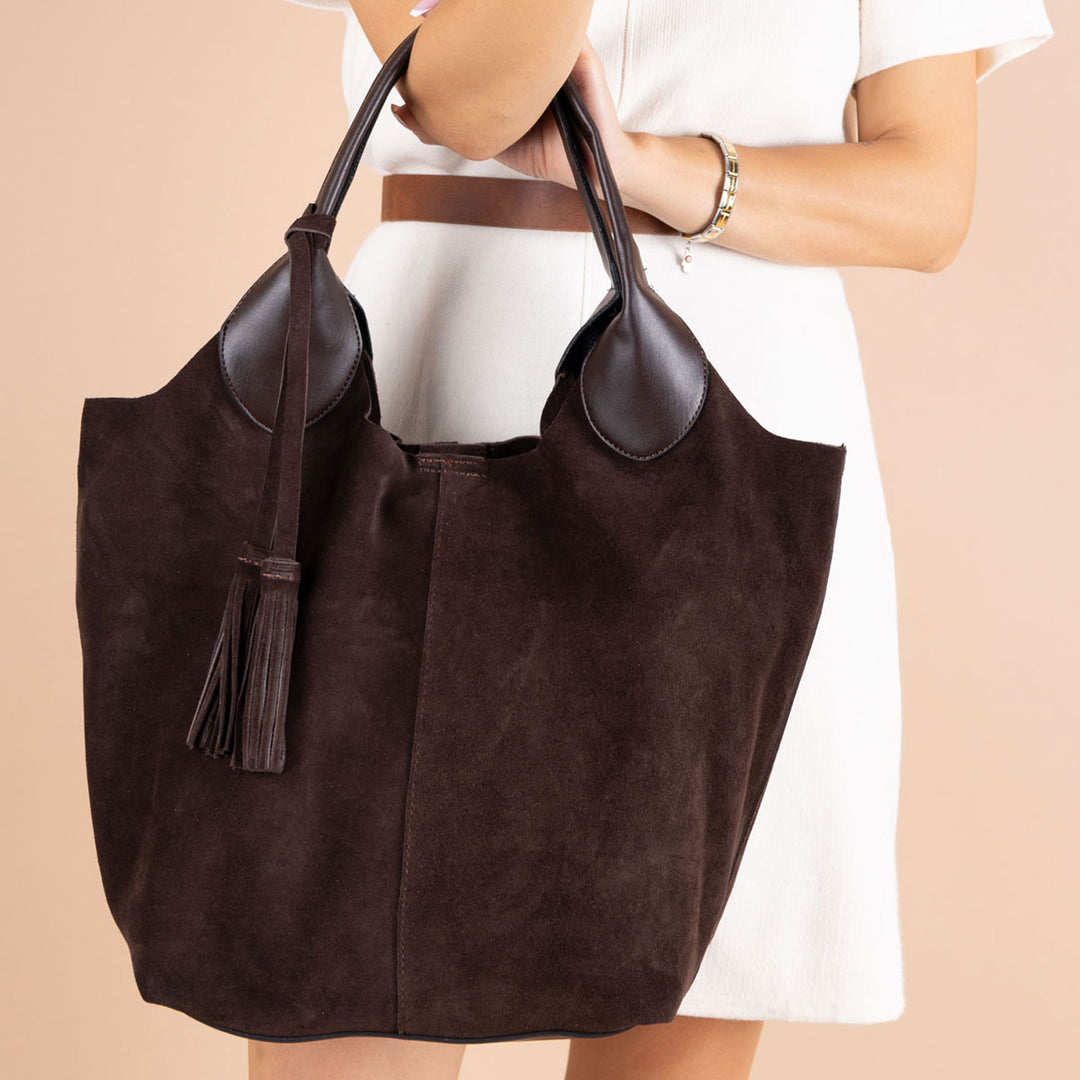 Elena Genuine Suede Shoulder Bag - YC1969S