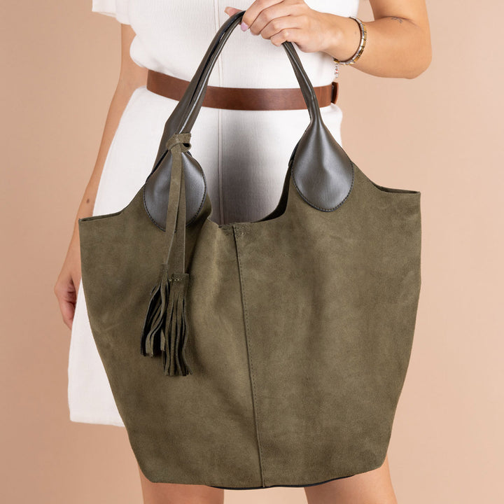 Elena Genuine Suede Shoulder Bag - YC1969S