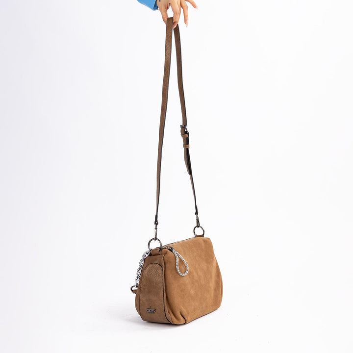 Insigne Women's Genuine Suede Chain Strap Shoulder Bag and Crossbody Bag