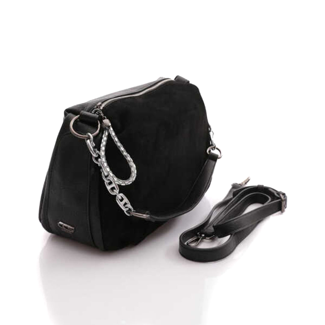 Insigne Women's Genuine Suede Chain Strap Shoulder Bag and Crossbody Bag