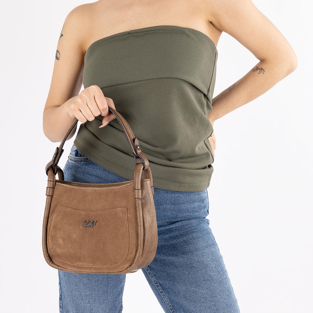 Lordes Women's Genuine Suede Handbag and Crossbody Bag
