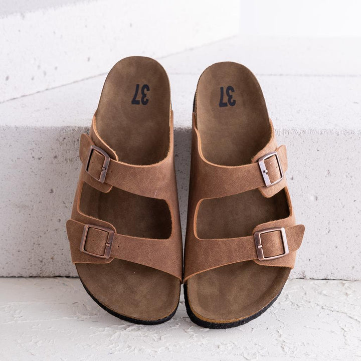 Marsiya Women's Tan Suede Slippers