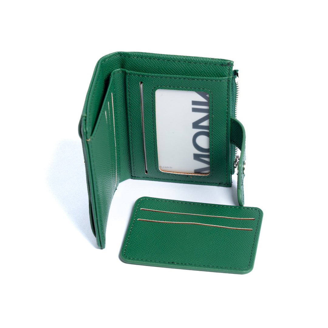 Monk Women's Zipper and Snap Wallet MW06