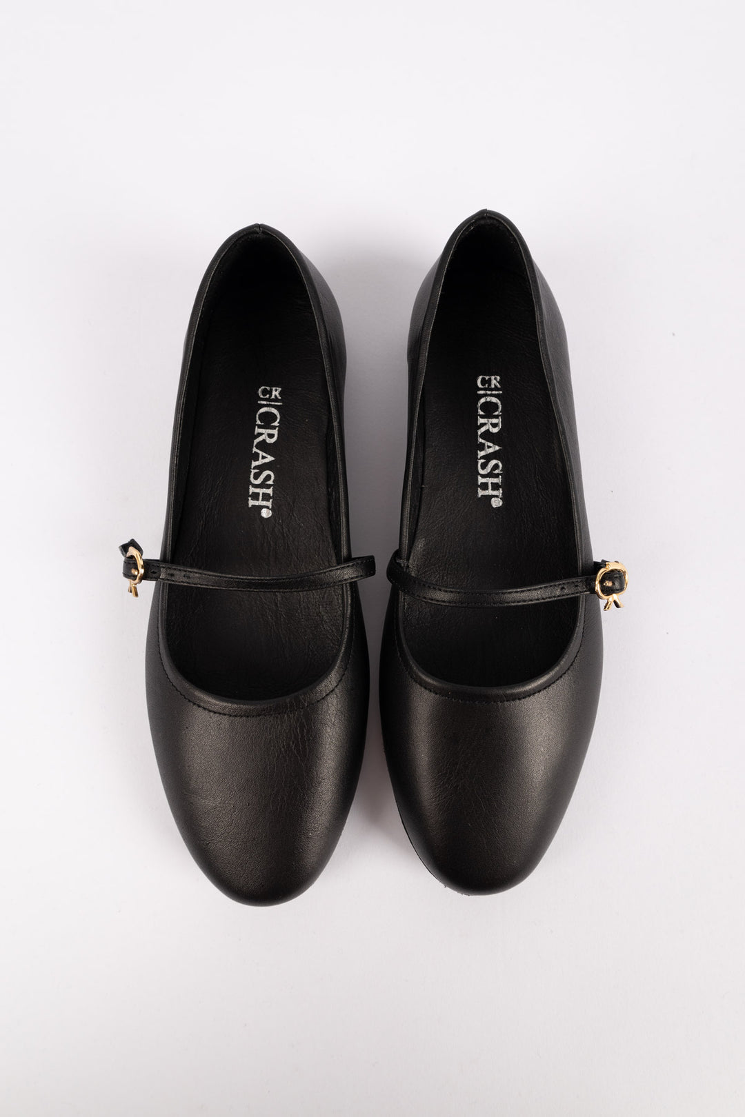 Radon Women's Genuine Leather Black Ballerina Shoes