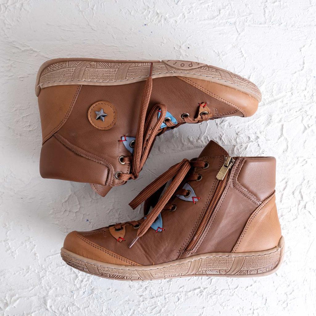 Kuva Genuine Leather Tan Women's Boots