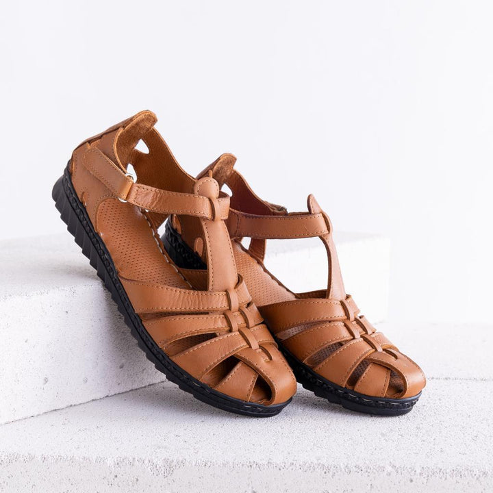 Janel Taba Kadın Hakiki Deri Sandalet