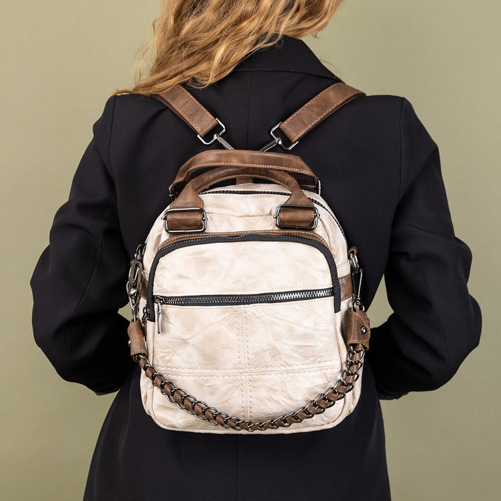 Etna Women's Chain Detailed Crossbody Bag and Backpack