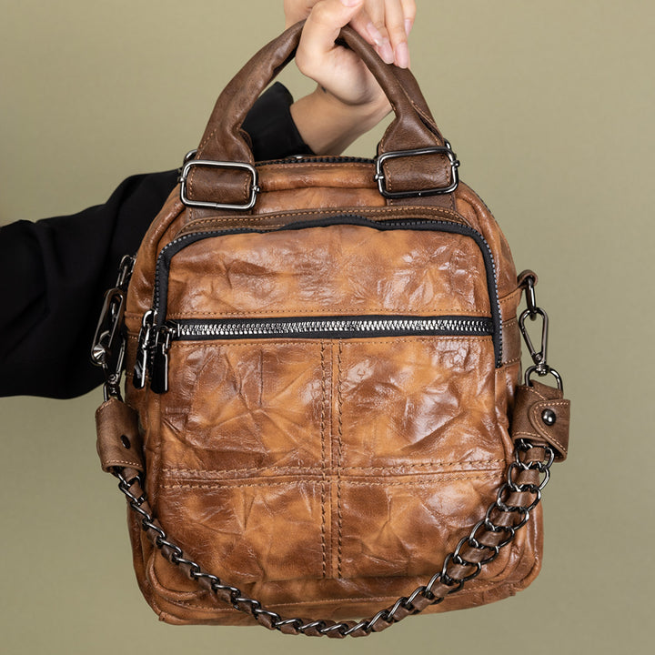 Etna Women's Chain Detailed Crossbody Bag and Backpack
