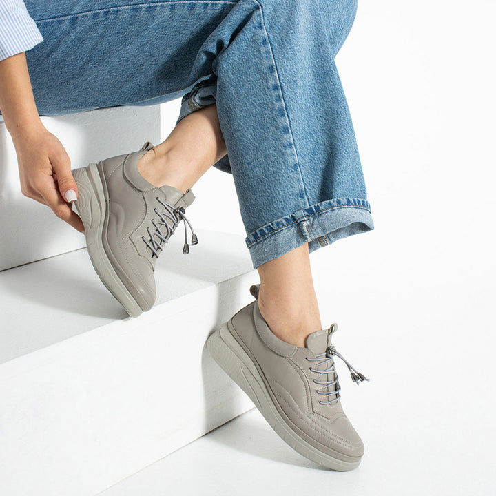 Fared Women's Genuine Leather Stone Casual Shoes