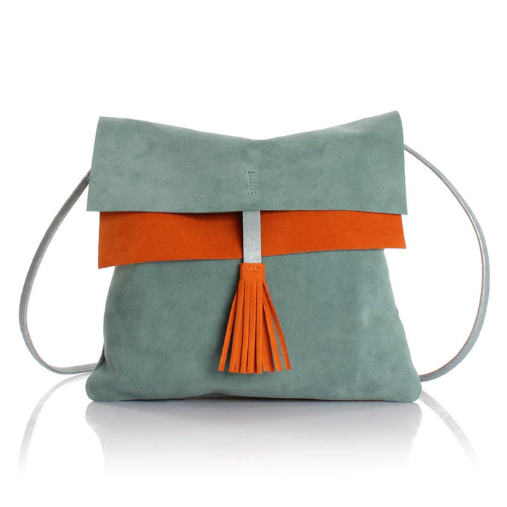 Rolsas Genuine Leather Suede Crossbody Women's Bag