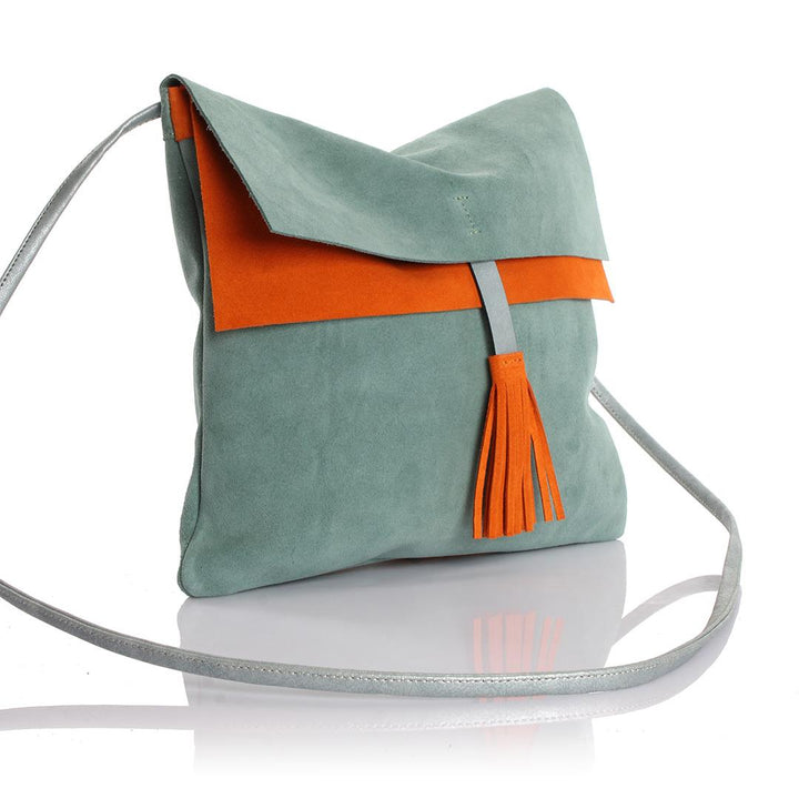 Rolsas Genuine Leather Suede Crossbody Women's Bag