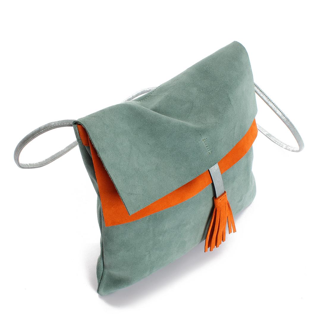 Rolsas Genuine Leather Suede Crossbody Women's Bag