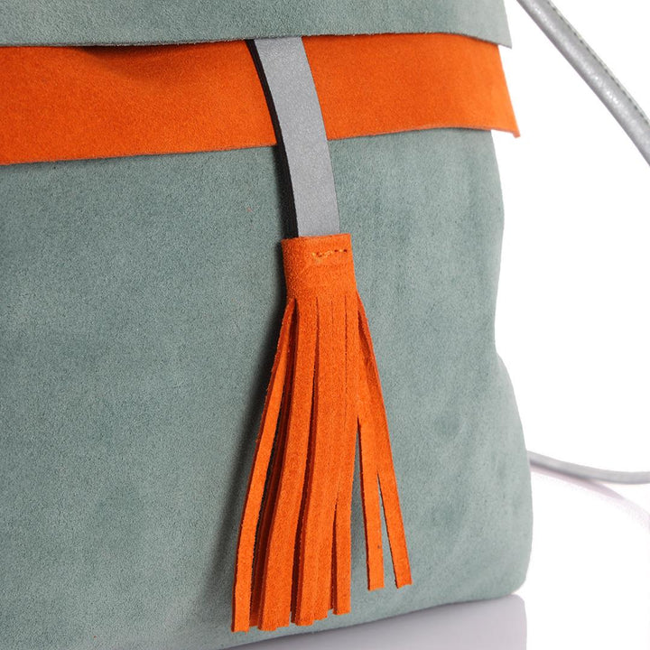 Rolsas Genuine Leather Suede Crossbody Women's Bag