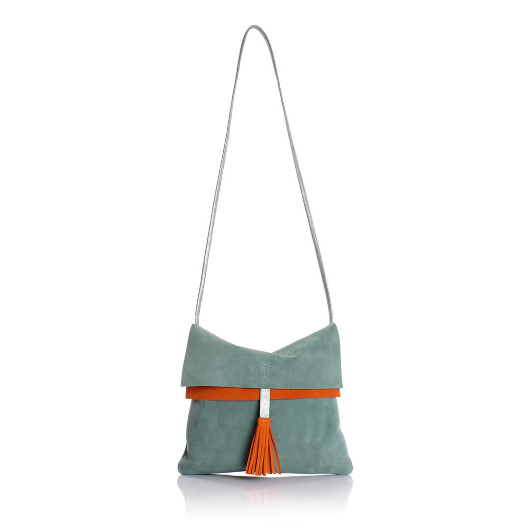 Rolsas Genuine Leather Suede Crossbody Women's Bag